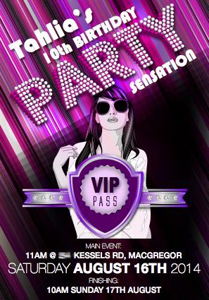 Girls Party Invite