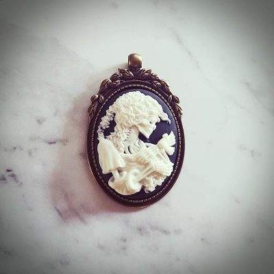 Copper Baroque Vintage Style Skull Pendant